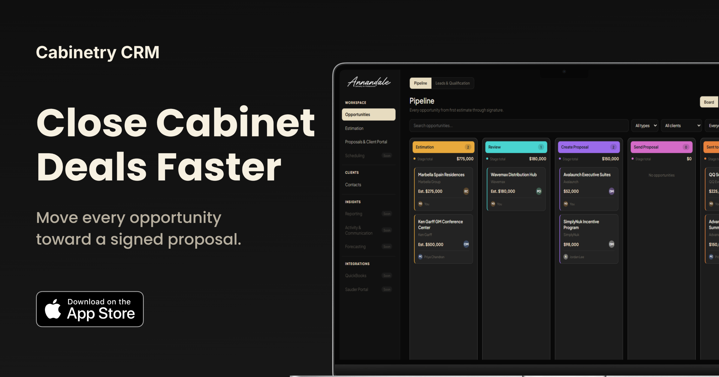 Cabinetry CRM