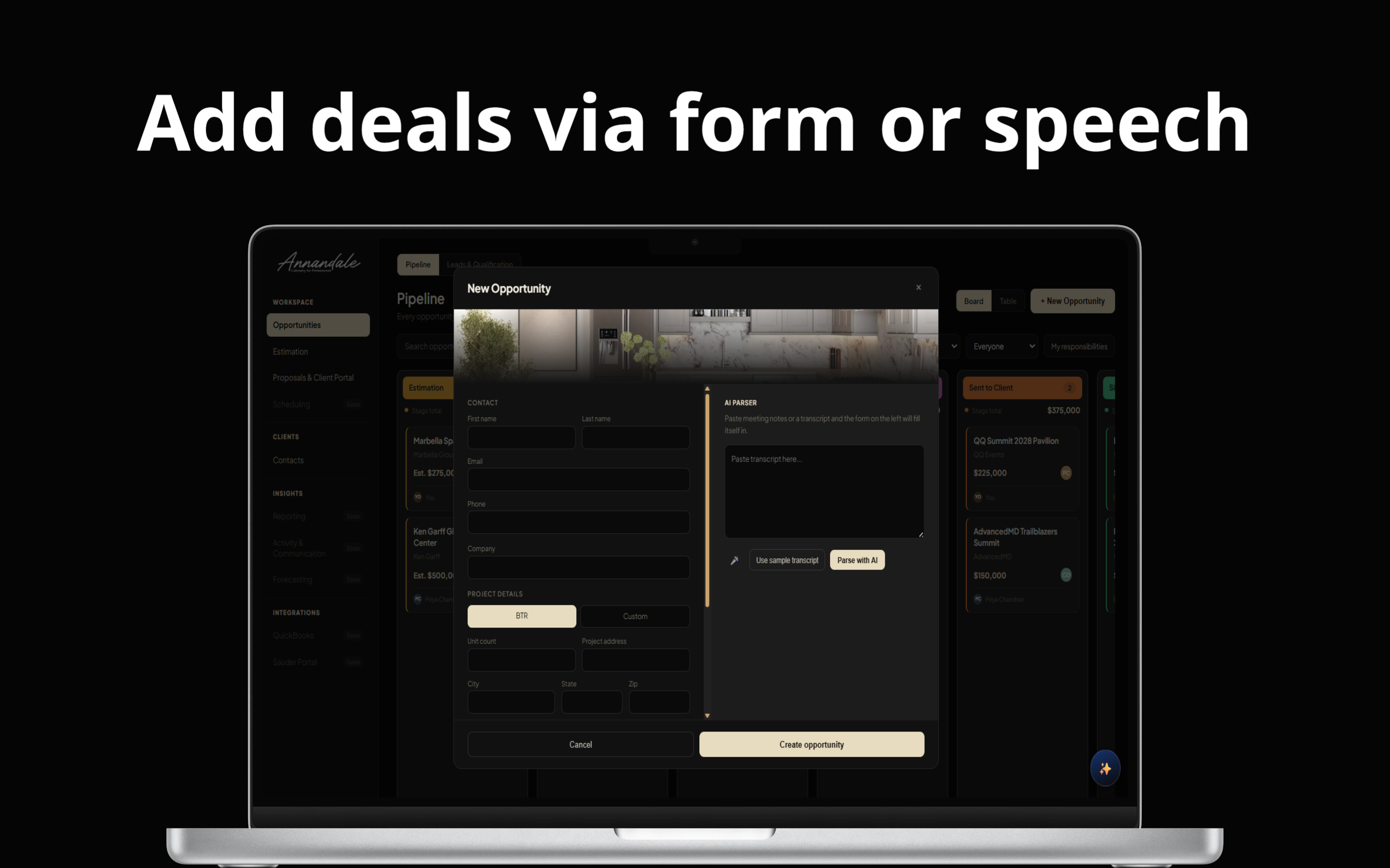 Cabinetry CRM